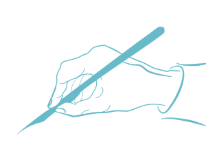 Expressives Schreiben: Eine Hand schreibt mit Federhalter – Symbol für das persönliche Schreibritual zum Jahresende und das ordnende, reflektierende Schreiben.