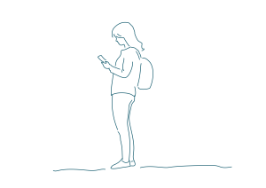 Person hält Handy in der Hand